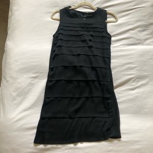 Zara Basic Tiered Crepe Mini Dress